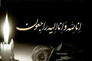 پیام تسلیت درگذشت همکار عزیزمان آقای محمدعلی قویدل